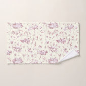 Schattige  Cherub Cupido Angels Roze Bloemen Toile Bad Handdoek (Handdoek)