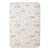 Schattige Cherub Cupido Angels Roze Bloemen Toile Badmat (Voorkant Verticaal)