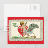 Schattige  Cherub-Valentijn Feestdagenkaart (Voorkant / Achterkant)
