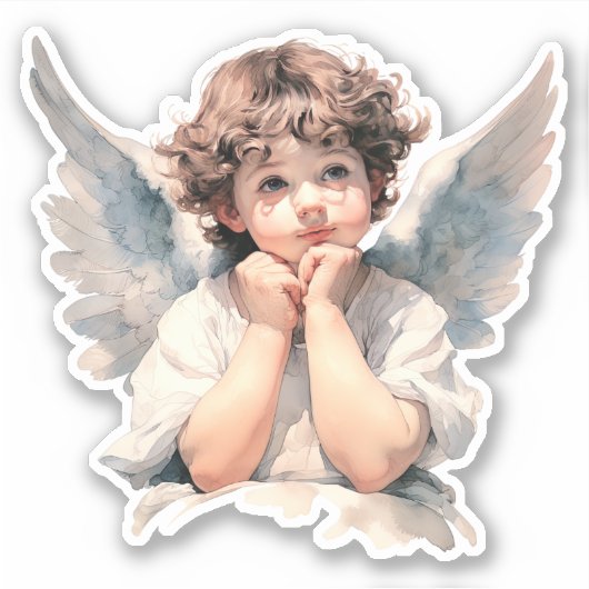Schattige Cherubs Sticker (Voorkant)