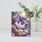 Schattige Cheshire Kitten Briefkaart (Staand voorkant)