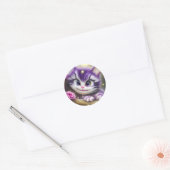 Schattige Cheshire Kitten Ronde Sticker (Envelop)