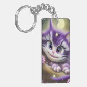 Schattige Cheshire Kitten Sleutelhanger (Voorkant Links)