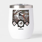 Schattige Chestnut Backed Chickadee Monogram Foto (Voorkant)