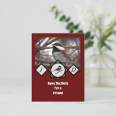Schattige Chestnut Backed Chickadee Monogram Foto Kaart (Staand voorkant)
