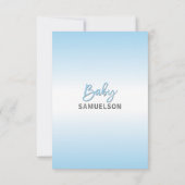 Schattige Chevron Blue Grey Olifant Baby shower BO Kaart (Achterkant)