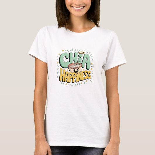 Schattige Chia Pudding Graphics voor gezonde fans T-shirt (Voorkant)