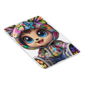 Schattige Chibi Beer in Graffiti Vlinder Hoodie –  Magneet (Rechterzijde)