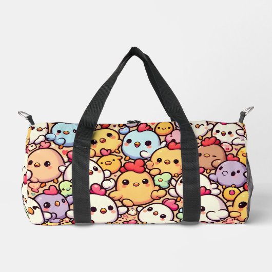 Schattige Chibi Chicken Pattern Design Plunjezak (Voorkant)