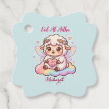 Schattige Chibi Fee Schaap Regenboog Eid Adha Muba