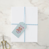 Schattige Chibi Fee Schaap Regenboog Eid Adha Muba Cadeaulabel (Met Touw)