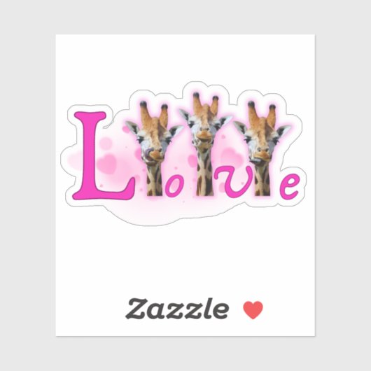 Schattige Chibi giraffe stickers (Vel)