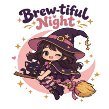 Schattige Chibi Heks Brew-tiful Night 