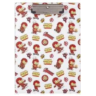 Schattige Chibi Iron Man Naadloos Patroon - Superh Klembord