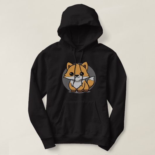 Schattige Chibi Kawaii Baby Fox Lover 20 Hoodie (Design voorkant)