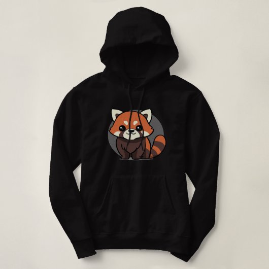 Schattige Chibi Kawaii Baby Red Panda Lover 160 Hoodie (Design voorkant)