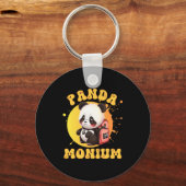 Schattige Chibi Kawaii Panda Naam Schooljaar Op Ru Sleutelhanger (Voorkant)