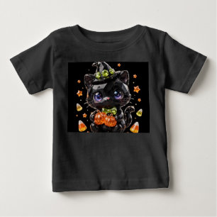 Schattige Chibi Kristal Zwarte Kat Heks Halloween