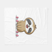 Schattige Chibi Luiaard Workout � Grappig Kawaii G Fleece Deken (Voorkant (Horizontaal))