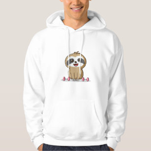 Schattige Chibi Luiaard Workout � Grappig Kawaii G Hoodie