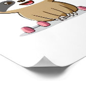 Schattige Chibi Luiaard Workout � Grappig Kawaii G Poster (Hoek)