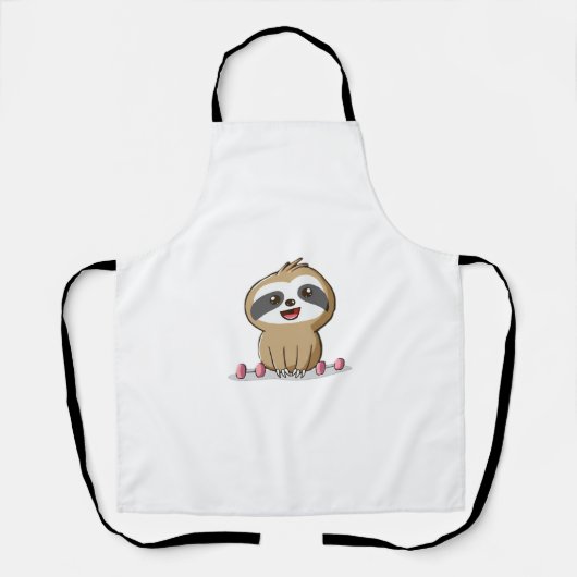 Schattige Chibi Luiaard Workout � Grappig Kawaii G Schort (Voorkant)