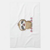 Schattige Chibi Luiaard Workout � Grappig Kawaii G Theedoek (Verticaal)