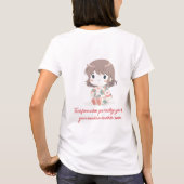 Schattige Chibi meisje in pasteloutfit T-shirt (Achterkant)