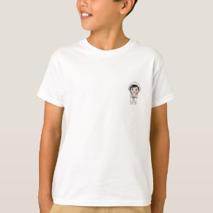 Schattige Chibi Ruimtevaarder Drinkende Bubble Tea T-shirt