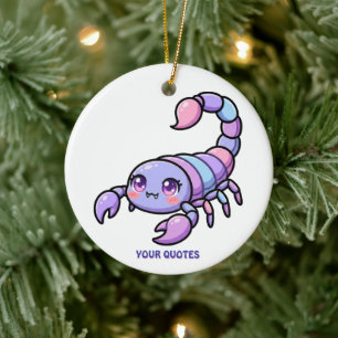 Schattige Chibi Schorpioen Zodiac Keramisch Ornament