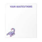 Schattige Chibi Schorpioen Zodiac Notitieblok (Voorkant)
