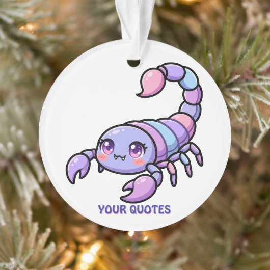 Schattige Chibi Schorpioen Zodiac Ornament (Boom)