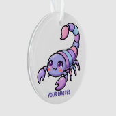 Schattige Chibi Schorpioen Zodiac Ornament (voorkant)