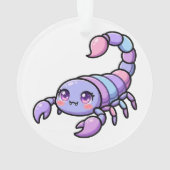 Schattige Chibi Schorpioen Zodiac Ornament (achterkant)