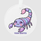 Schattige Chibi Schorpioen Zodiac Ornament (voorkant)