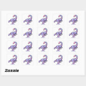 Schattige Chibi Schorpioen Zodiac Vierkante Sticker (Vel)