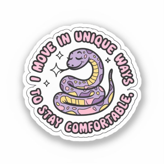 Schattige Chibi Snake – Schattigee en positieve ze Sticker (Voorkant)