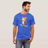 Schattige Chibi Yoga Kat grappig T-shirt (Voorkant volledig)