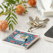 Schattige Chic 1 jaar Jubileum Cadeaus voor Vriend Sleutelhanger (Zijkant)