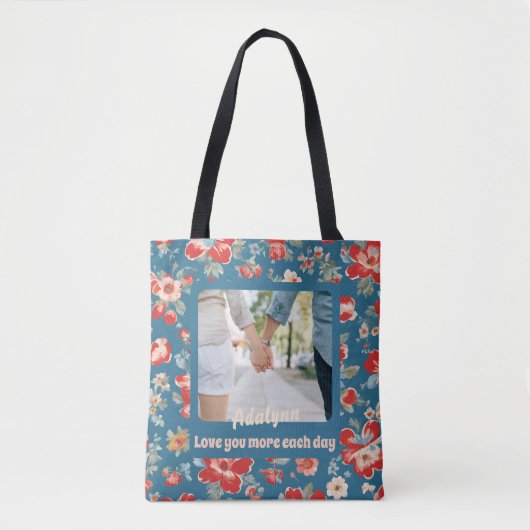 Schattige Chic 1 jaar Jubileum Cadeaus voor Vriend Tote Bag (Voorkant)