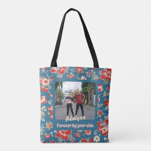 Schattige Chic 1 jaar Jubileum Cadeaus voor Vriend Tote Bag (Achterkant)