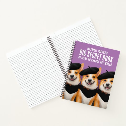 Schattige Chic Corgi Dogs Groot boek van geheimen (Binnen)