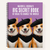Schattige Chic Corgi Honden Groot Boek van Geheim (Voorkant)