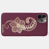 Schattige Chic Gold Paisley Case-Mate iPhone Case (Achterkant (horizontaal))