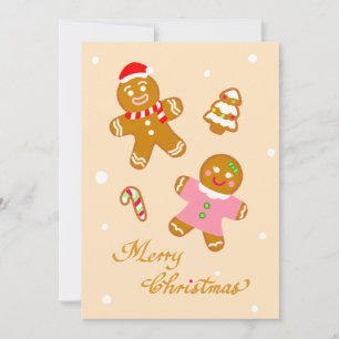 Schattige Chic Kerst Gingerbread Platte Vakantieka Feestdagenkaart