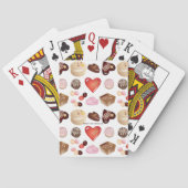 Schattige Chic Kleurrijke Chocolade Hartjes Snoep Pokerkaarten (Achterkant)