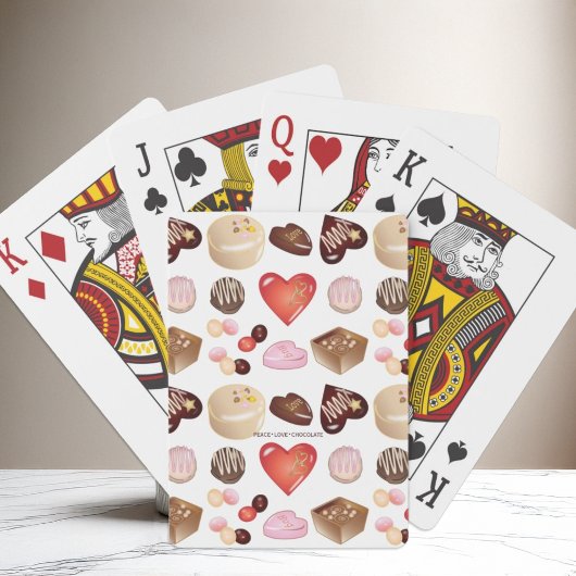 Schattige Chic Kleurrijke Chocolade Hartjes Snoep Pokerkaarten
