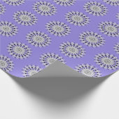 Schattige Chic Paarse Mandala Bloem Ontwerp Patroo Cadeaupapier (Hoek)