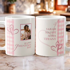 Schattige Chic Roze Stijlvolle Galentines Beste Vr Koffiemok