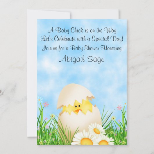 Schattige Chick Hatching Spring Baby shower Kaart (Voorkant)
